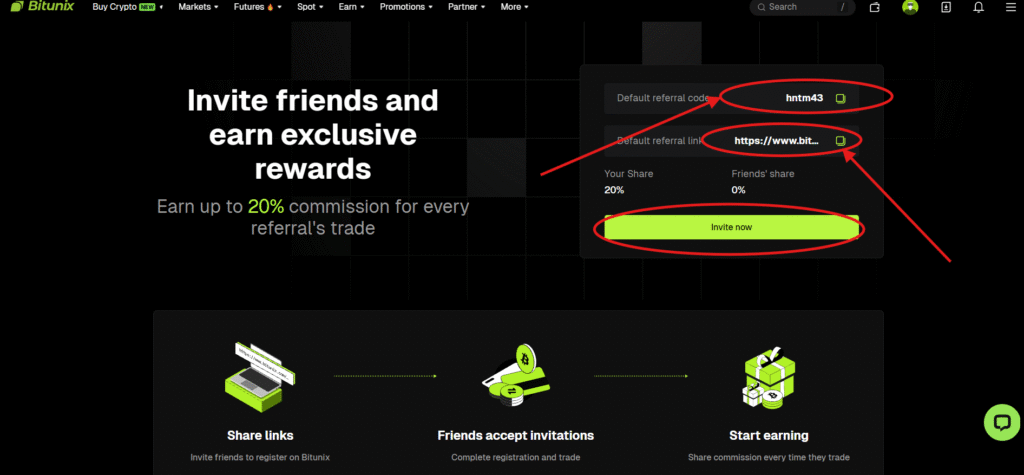 Copy the Referral Program Link